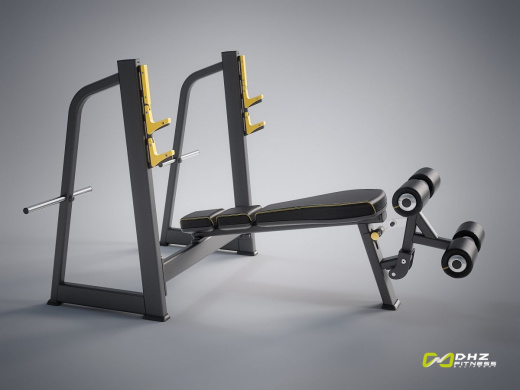 Скамья-стойка для жима под углом вниз DHZ E-1041В - фото 9