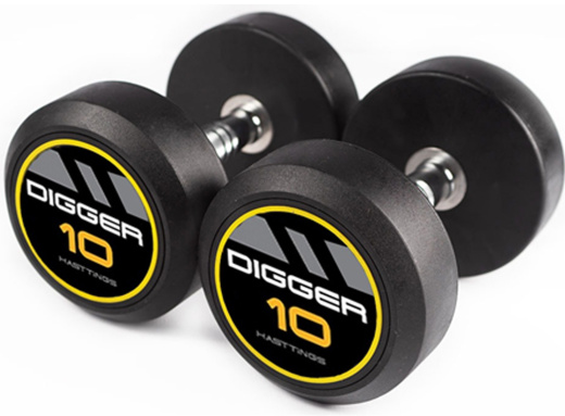 Комплект обрезиненных гантелей (10 пар) Hasttings Digger HD51D2A-2,5-25 - фото 1