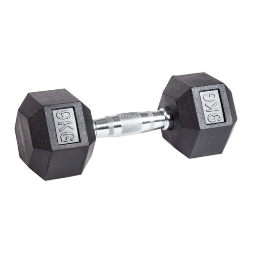 Гантель гексагональная обрезиненная ZSO, 9 кг - фото 1