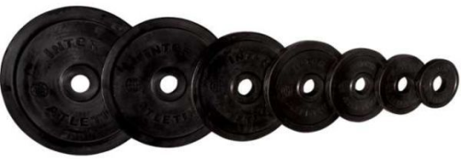 Диск «олимпийский» 2,5 кг, обрезиненный, чёрный LB-2.5