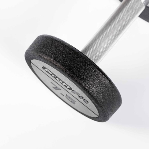 Гантельный ряд полиуретановый LEVEL (шаг 2,5 кг, 10 пар) 2,5-25 кг Profi-Fit - фото 3