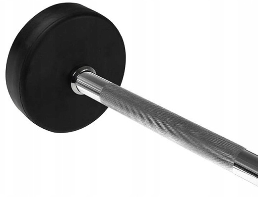 Комплект прямых фиксированных обрезиненных штанг (5 шт.) от 25 до 45 кг. UFC HD51G2A-25-45 - фото 3