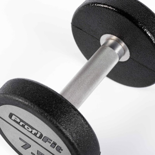 Гантельный ряд полиуретановый LEVEL (шаг 2,5 кг, 10 пар) 2,5-25 кг Profi-Fit - фото 2